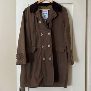 Barbour Alexa Chung Maud Waxed Double Breasted Coat - Size UK 8